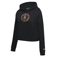 Women's Pro Standard Black Boston Celtics 2023/24 City Edition Cropped Pullover Hoodie