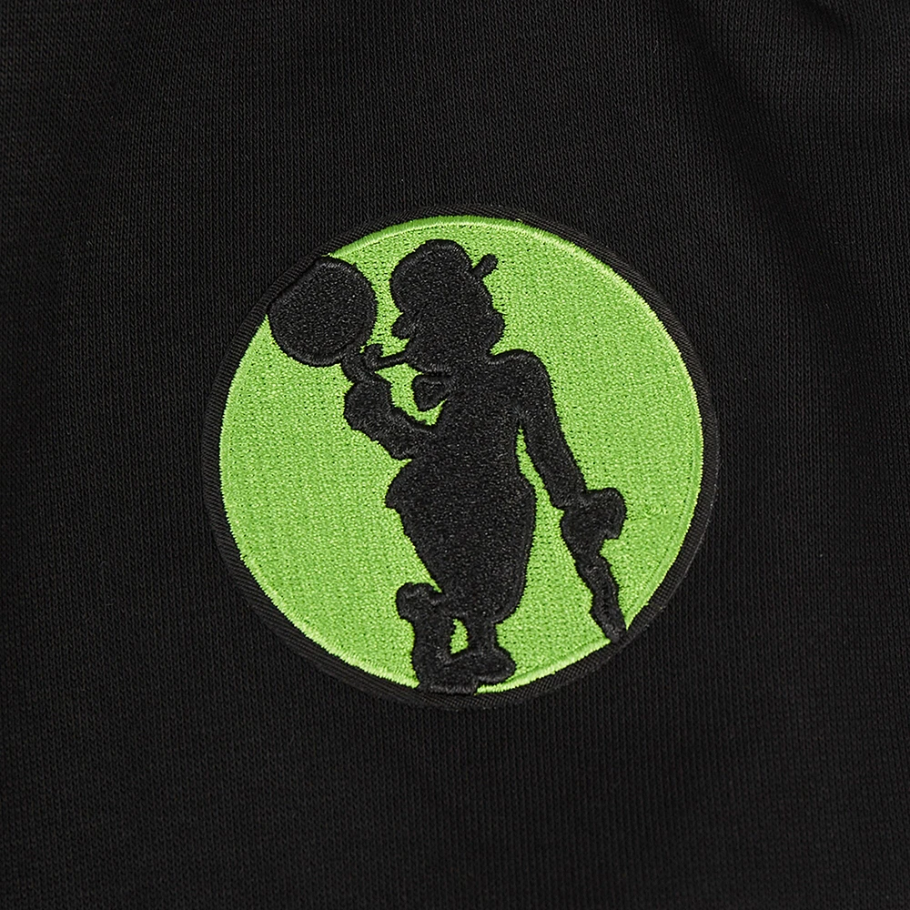 Women's Pro Standard Black Boston Celtics 2024/25 City Edition Chenille Applique Cropped Pullover Hoodie
