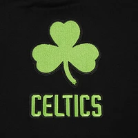 Women's Pro Standard Black Boston Celtics 2024/25 City Edition Chenille Applique Cropped Pullover Hoodie