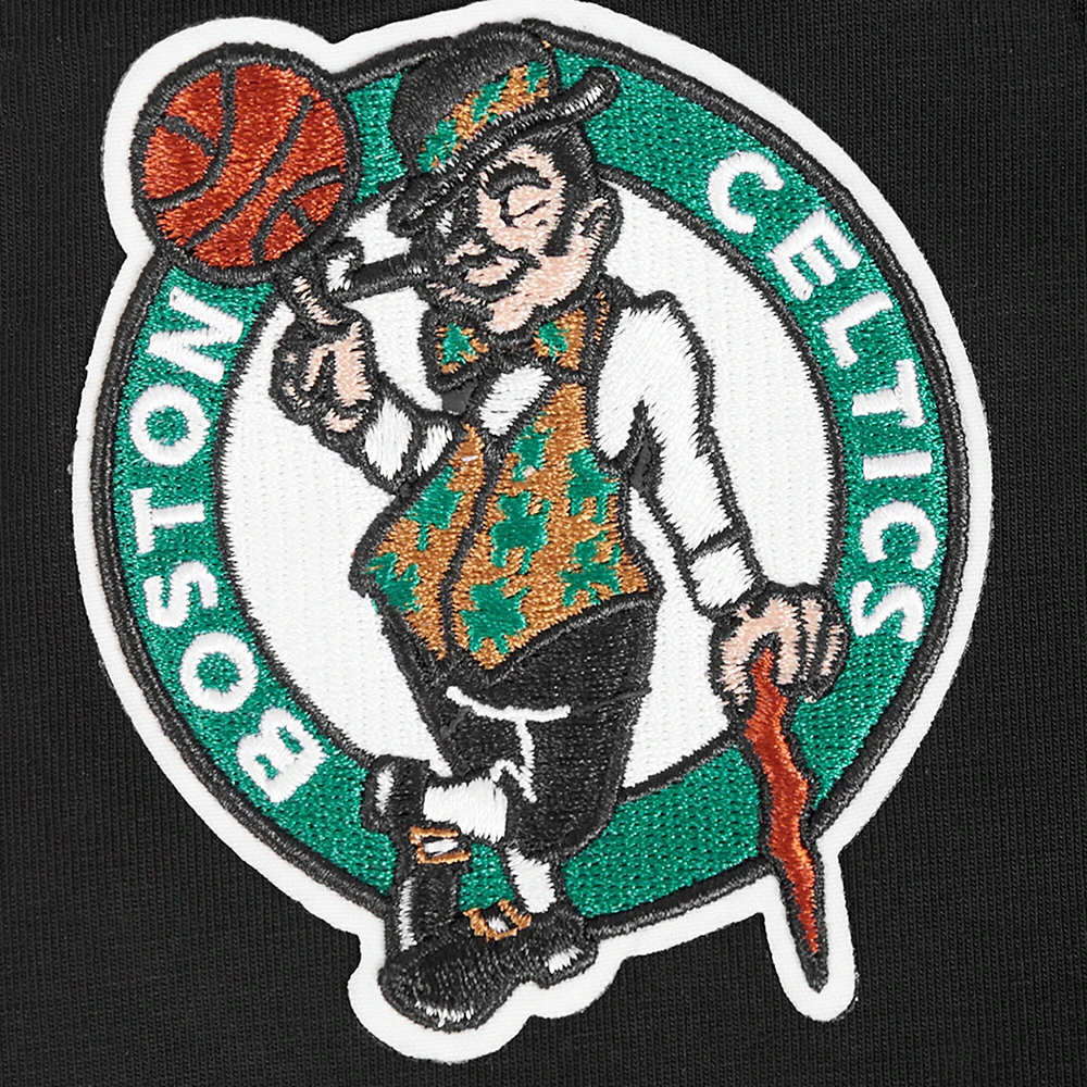 Women's Pro Standard Black Boston Celtics Jewels Boxy Cropped T-Shirt