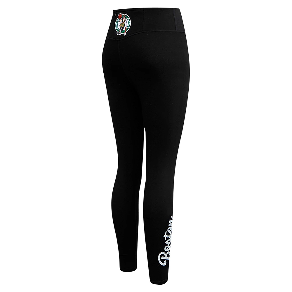 Women's Pro Standard Black Boston Celtics Paint the City Tri-Blend Jersey Leggings
