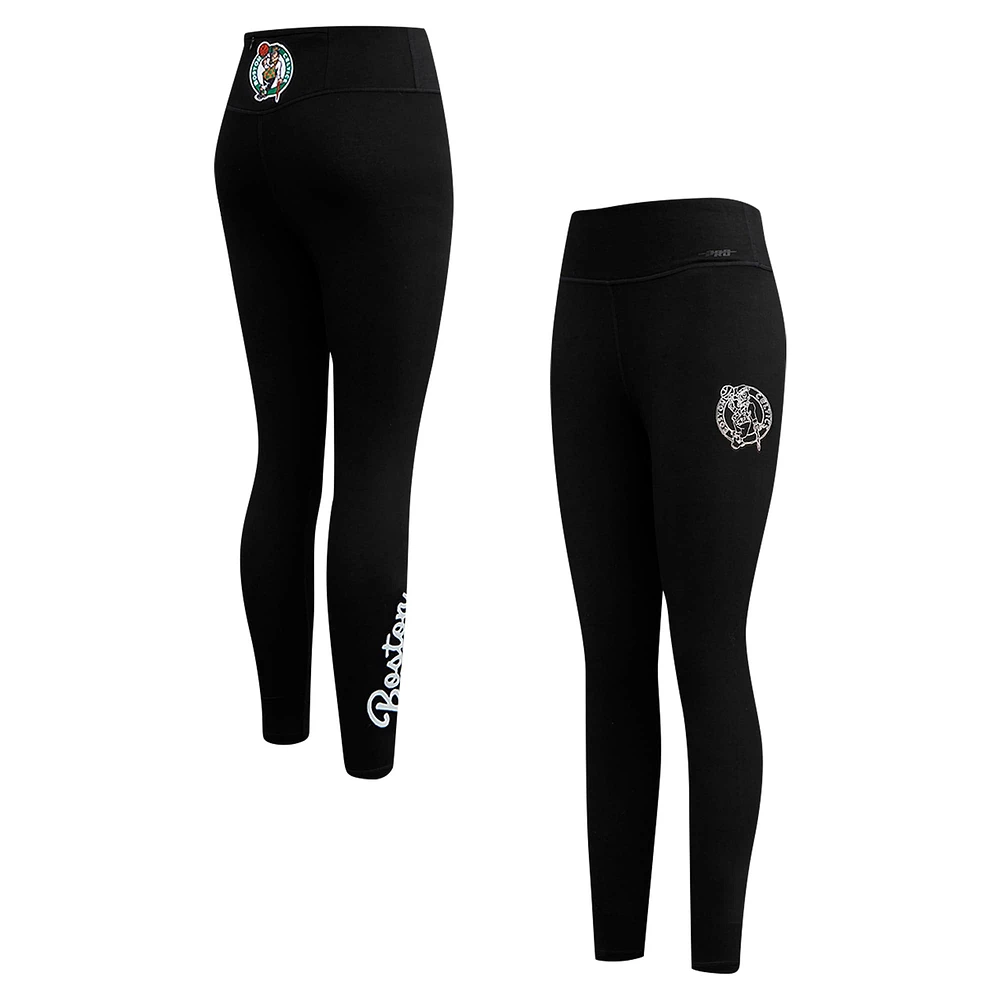 Women's Pro Standard Black Boston Celtics Paint the City Tri-Blend Jersey Leggings