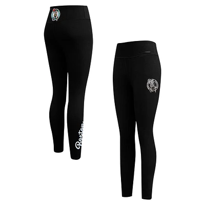 Women's Pro Standard Black Boston Celtics Paint the City Tri-Blend Jersey Leggings