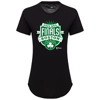 Women's Sportiqe Black Boston Celtics 2022 NBA Finals Crest Phoebe T-Shirt