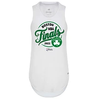 Women's Sportiqe White Boston Celtics 2022 NBA Finals Janie Tri-Blend Tank Top