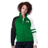 Women's Starter Kelly Green Boston Celtics Line Up Dolman Raglan Full-Zip Track Jacket