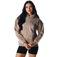 Sweat à capuche en satin gris Boston Celtics pour femme The Wild Collective