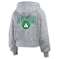 Sweat à capuche entièrement zippé Speckled Radiator des Boston Celtics de couleur gris chiné pour femme WEAR by Erin Andrews