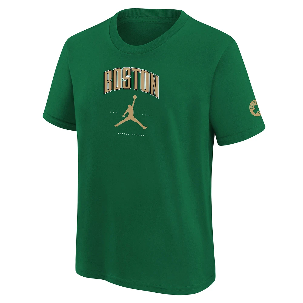 T-shirt Jordan Brand Kelly Green Essential Cities des Boston Celtics pour jeunes