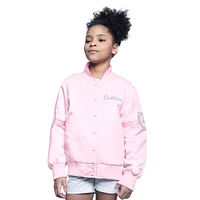 Youth Starter  Light Pink Boston Celtics Arena Full-Snap Varsity Jacket