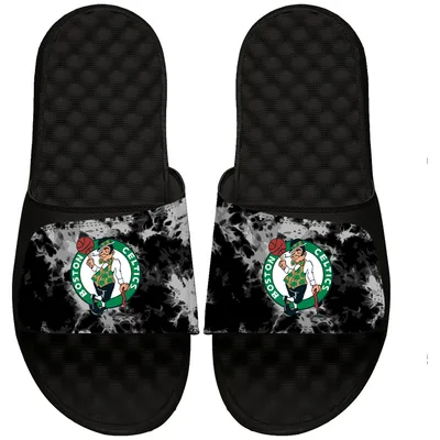 Boston Celtics ISlide Youth Acid Wash Slide Sandals - Black