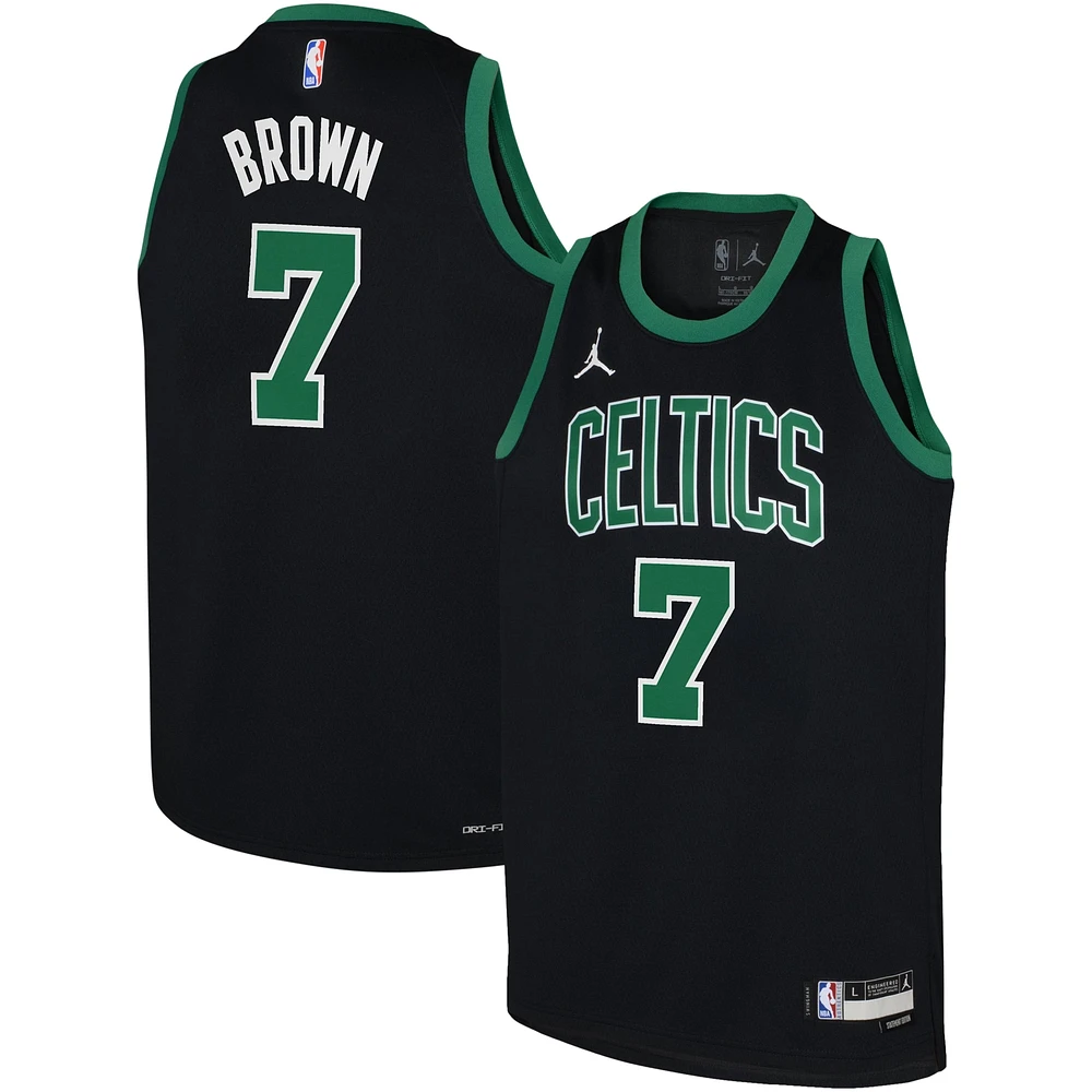 Maillot Jordan Brand Jaylen Brown noir Boston Celtics Swingman pour jeune - Déclaration