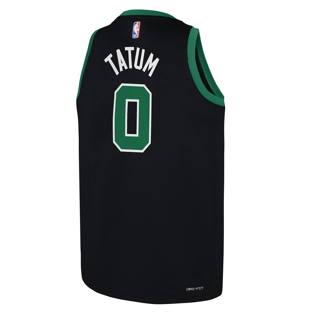 Maillot Jordan Brand Jayson Tatum Swingman noir des Boston Celtics pour jeune - Édition Statement