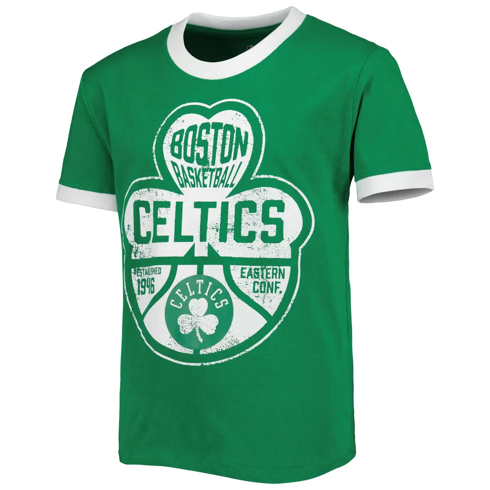Outerstuff Youth Kelly Green Boston Celtics Hoop City Hometown Ringer T- Shirt