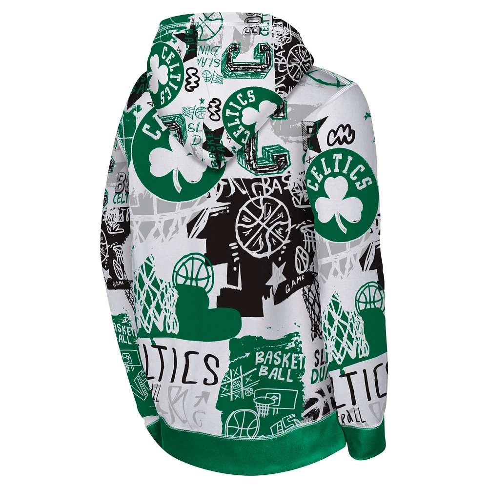 Youth  Kelly Green Boston Celtics Wild Style Pullover Hoodie