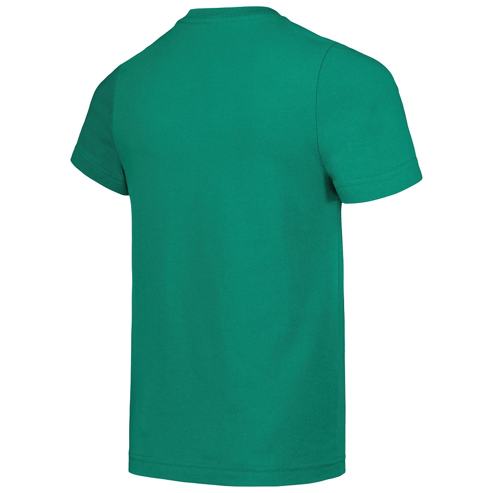 Youth Mitchell & Ness Kelly Green Boston Celtics Hardwood Classics Retro Logo T-Shirt