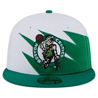 Youth New Era White Boston Celtics Jagged 9FIFTY Snapback Hat