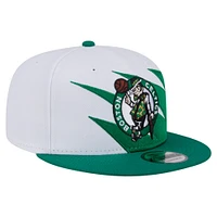 Youth New Era White Boston Celtics Jagged 9FIFTY Snapback Hat