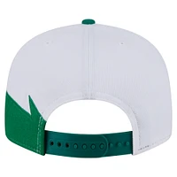 Youth New Era White Boston Celtics Jagged 9FIFTY Snapback Hat