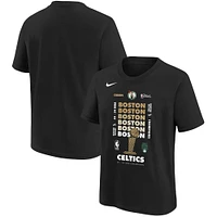 T-shirt expressif Nike noir Boston Celtics 2024 NBA Finals Champions pour jeune