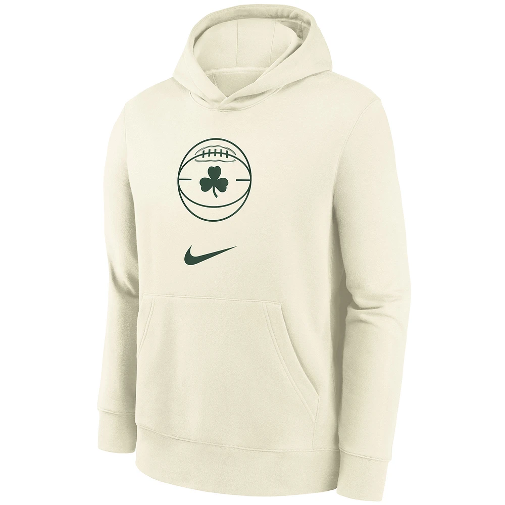 Sweat à capuche Nike Cream Boston Celtics 2023/24 City Edition Essential pour jeune