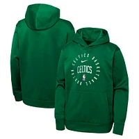 Sweat à capuche Nike Kelly Green pour jeunes Boston Celtics Performance Practice Spotlight