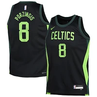 Youth Nike Kristaps Porzingis Black Boston Celtics 2024/25 Swingman Player Jersey - City Edition