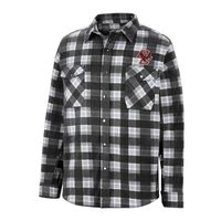 Men's Colosseum Black/White Boston College Eagles Ellis Plaid Full-Snap Shirt Jacket