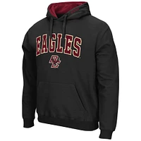 Men's Colosseum Black Boston College Eagles Arch and Logo Pullover Hoodie