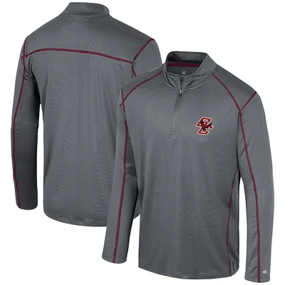 Men's Colosseum Black Boston College Eagles Cameron Quarter-Zip Windshirt