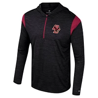 Men's Colosseum Black Boston College Eagles Dozer Half-Zip Windshirt