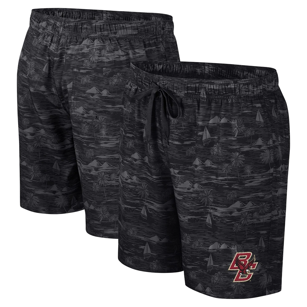 Short de bain Ozark Colosseum noir Boston College Eagles pour hommes