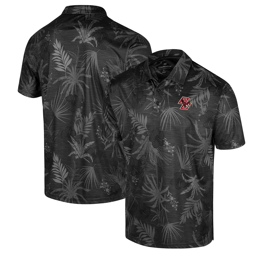 Polo Colosseum noir Boston College Eagles Palms pour hommes