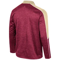 Men's Colosseum Garnet Boston College Eagles Marled Half-Zip Jacket