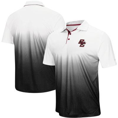 Men's Colosseum Gray Boston College Eagles Magic Team Logo Polo