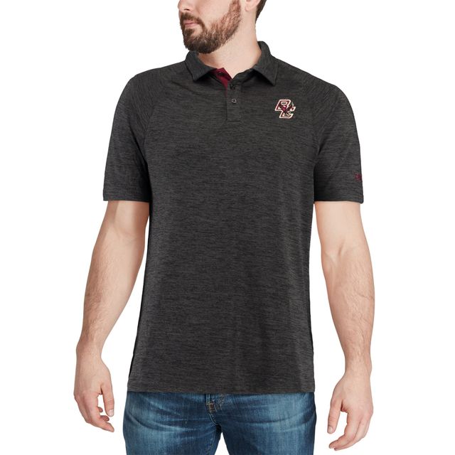 Polo Boston College Eagles Down Swing Colosseum noir chiné pour homme