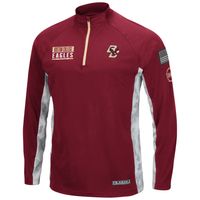 Men's Colosseum Maroon/Camo Boston College Eagles Operation Hat Trick Military Appreciation Snow Cruise Raglan Quarter-Zip Top