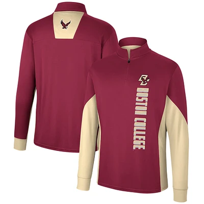 Men's Colosseum Maroon Boston College Eagles Bart Quarter-Zip Top