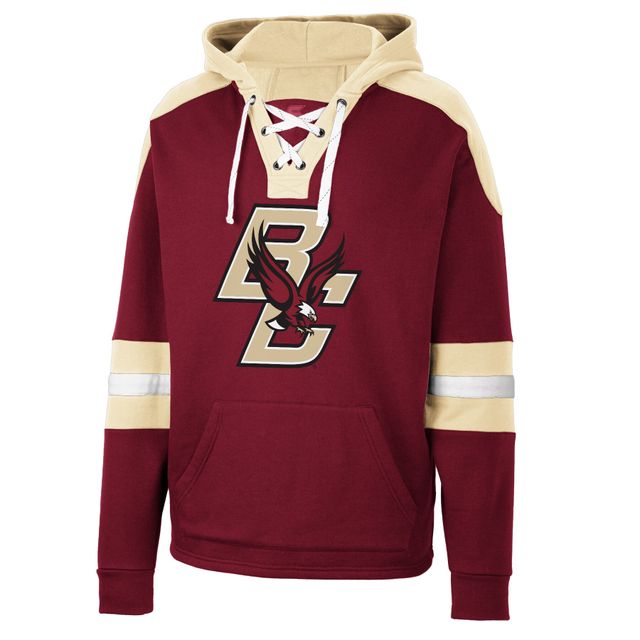 Sweat à capuche lacets Colosseum Boston College Eagles 4.0 marron pour homme