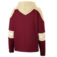 Men's Colosseum Maroon Boston College Eagles Lace-Up 4.0 Pullover Hoodie