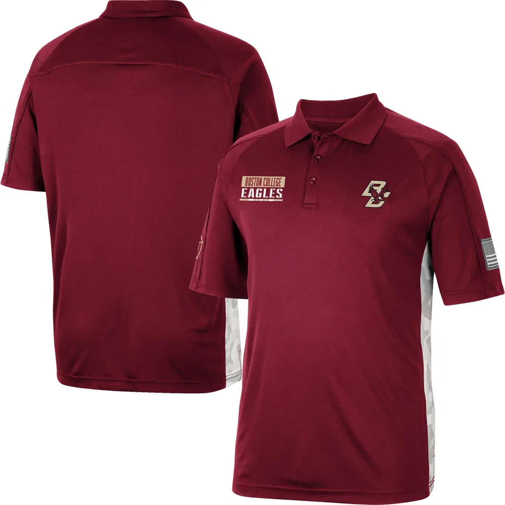 Colosseum Bordeaux Boston College Eagles OHT Military Appreciation Snow Camo Polo pour homme