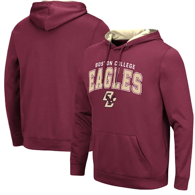 Pull à capuche Colosseum Maroon Boston College Eagles Resistance pour hommes