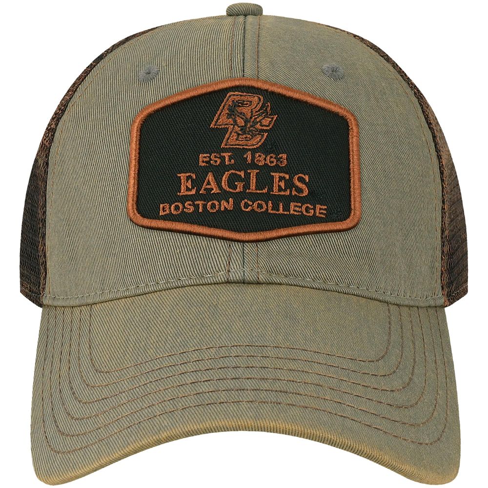 Men's Gray Boston College Eagles Practice Old Favorite Trucker Snapback Hat