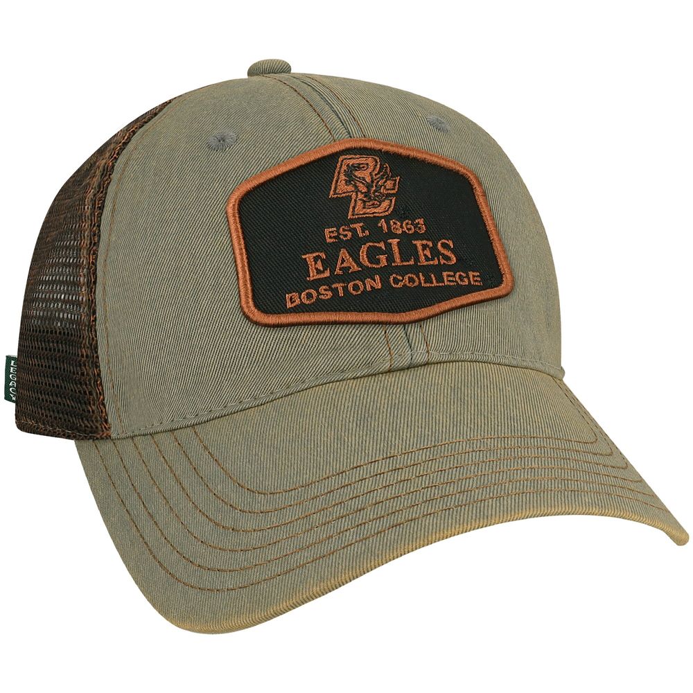 Men's Gray Boston College Eagles Practice Old Favorite Trucker Snapback Hat