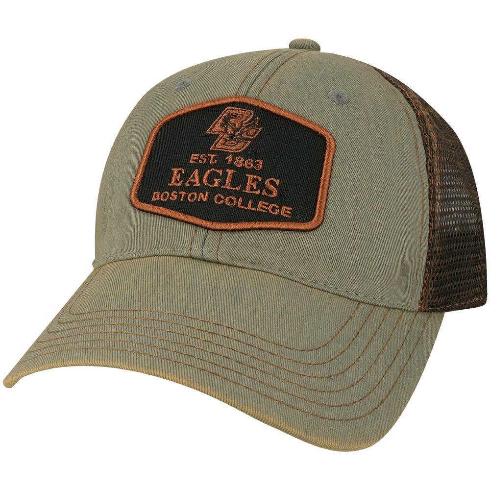 Men's Gray Boston College Eagles Practice Old Favorite Trucker Snapback Hat