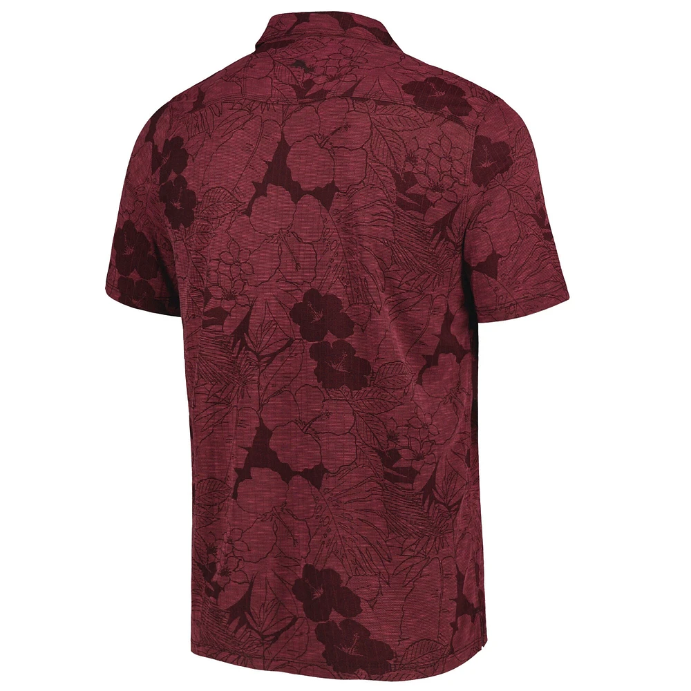 Polo Tommy Bahama Bordeaux Boston College Eagles Miramar Blooms pour homme