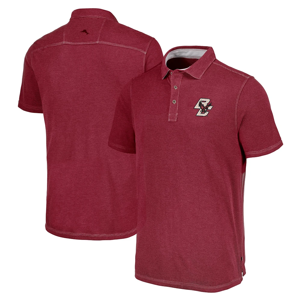 Polo Tommy Bahama marron Boston College Eagles Paradiso Cove pour hommes