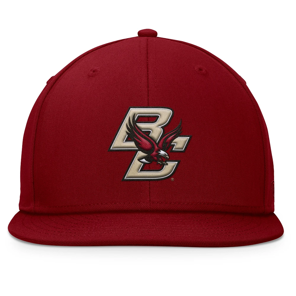 Men's Top of the World Maroon Boston College Eagles Fundamental Snapback Hat