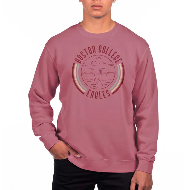 Men's ComfortWash Gray Boston College Eagles Arch Logo Garment Dyed Long Sleeve T-Shirt