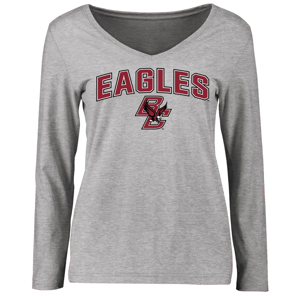 Lids Boston College Eagles Women's Proud Mascot Long Sleeve T-Shirt - Ash